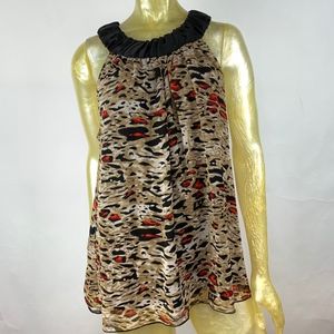 Lane Bryant Plus Cheetah Print Sleeveless Blouse